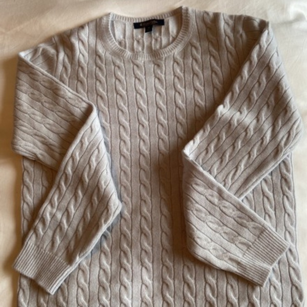 Brooks Brothers cashmere cable knit sweater